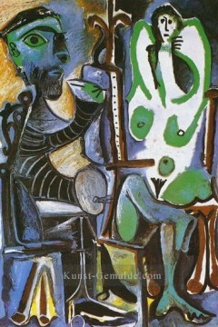 Der Künstler und sein Modell L artiste et son modèle 5 1963 kubistisch Ölgemälde